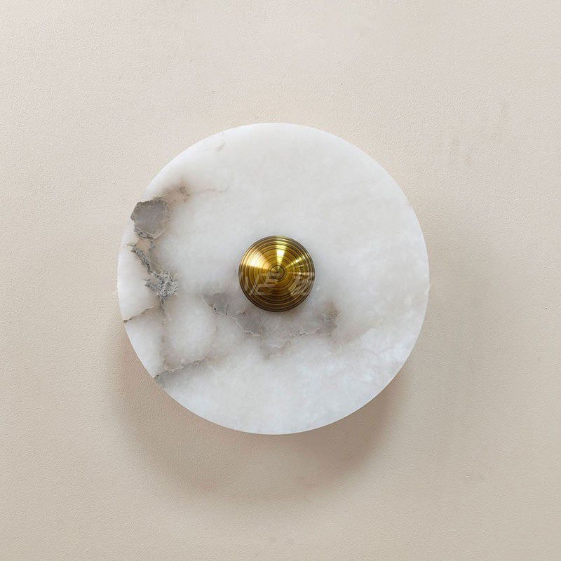 Olrine Marble & Metal LED Wall Lamp - Minimalist Sconce