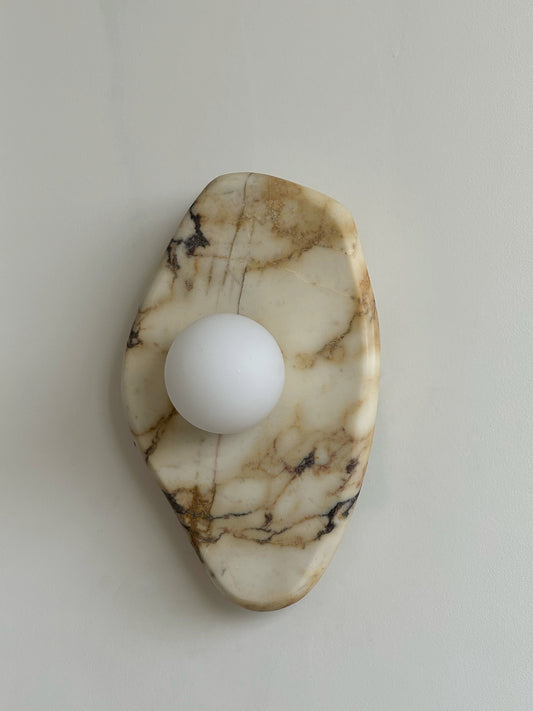 Mylirira Marble & Glass Wall Lamp - Minimalist Sconce