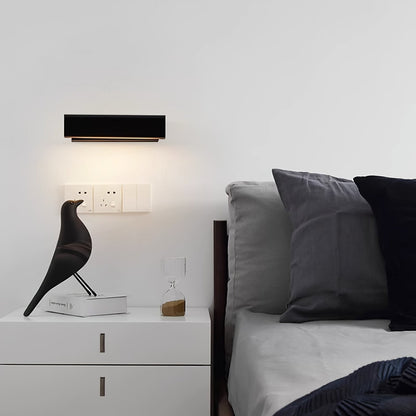 Olvynora Rotating Wood & Metal LED Wall Lamp - Minimalist Sconce