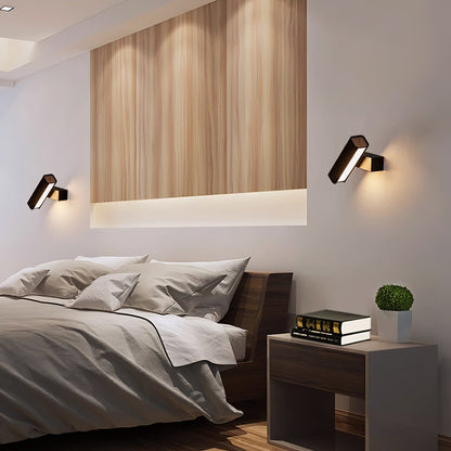 Olvynora Rotating Wood & Metal LED Wall Lamp - Minimalist Sconce