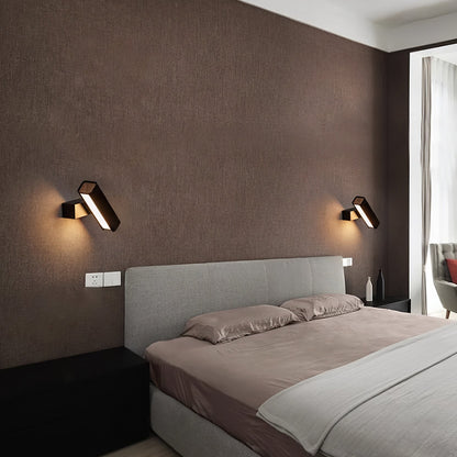 Olvynora Rotating Wood & Metal LED Wall Lamp - Minimalist Sconce