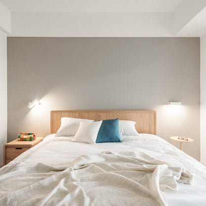Olvynora Rotating Wood & Metal LED Wall Lamp - Minimalist Sconce