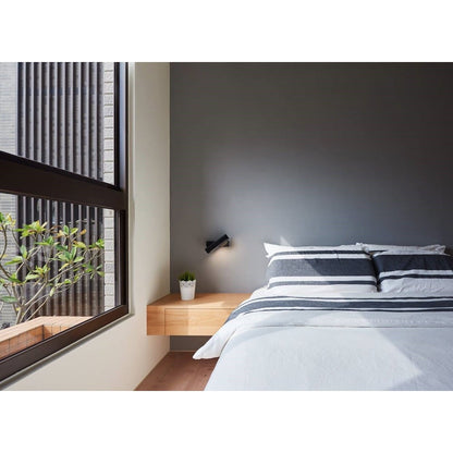 Olvynora Rotating Wood & Metal LED Wall Lamp - Minimalist Sconce