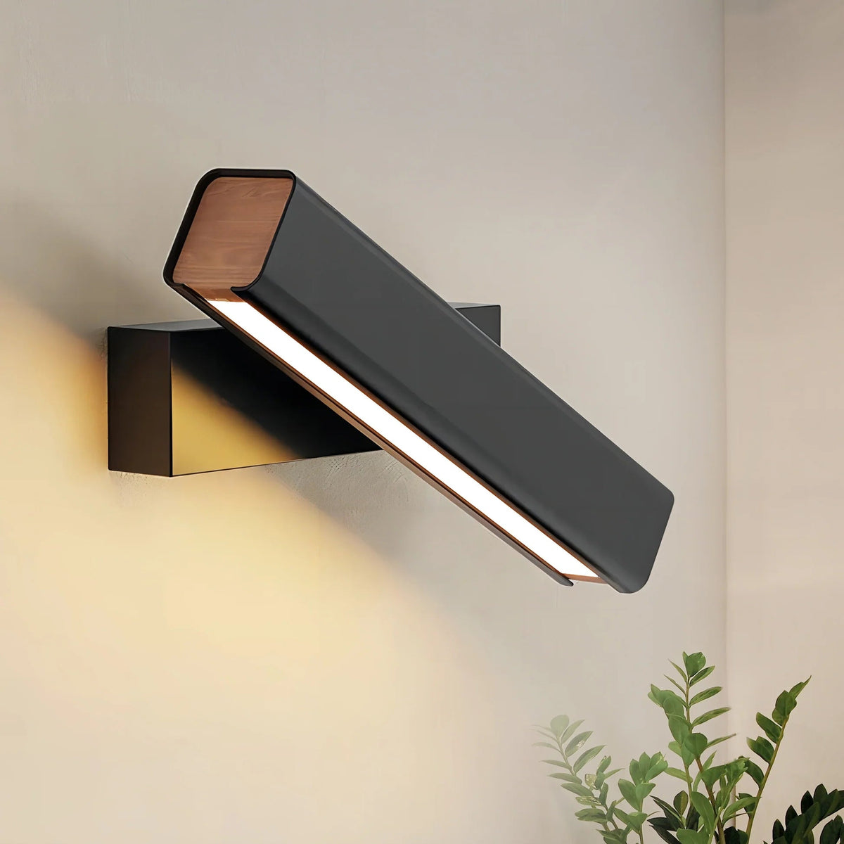 
Olvynora Rotating Wood & Metal LED Wall Lamp - Minimalist Sconce