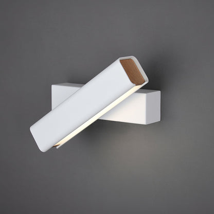 Olvynora Rotating Wood & Metal LED Wall Lamp - Minimalist Sconce