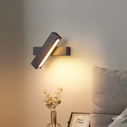 Olvynora Rotating Wood & Metal LED Wall Lamp - Minimalist Sconce