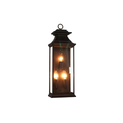 Esolarae Vintage Industrial Iron & Glass Wall Lamp