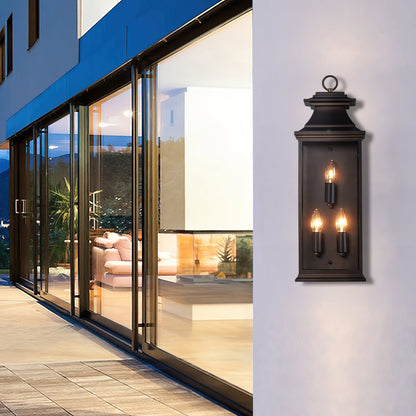 Esolarae Vintage Industrial Iron & Glass Wall Lamp
