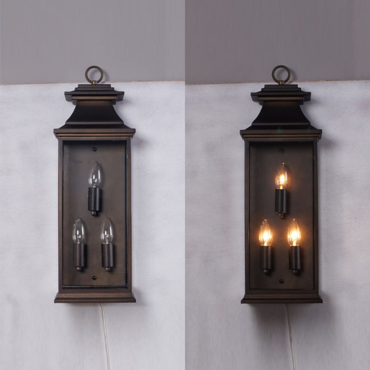 
Esolarae Vintage Industrial Iron & Glass Wall Lamp