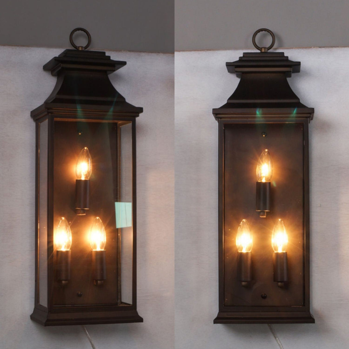 
Esolarae Vintage Industrial Iron & Glass Wall Lamp