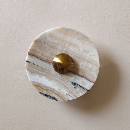 Olrine Marble & Metal LED Wall Lamp - Minimalist Sconce