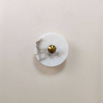 Olrine Marble & Metal LED Wall Lamp - Minimalist Sconce