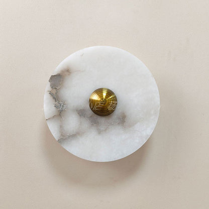 Olrine Marble & Metal LED Wall Lamp - Minimalist Sconce