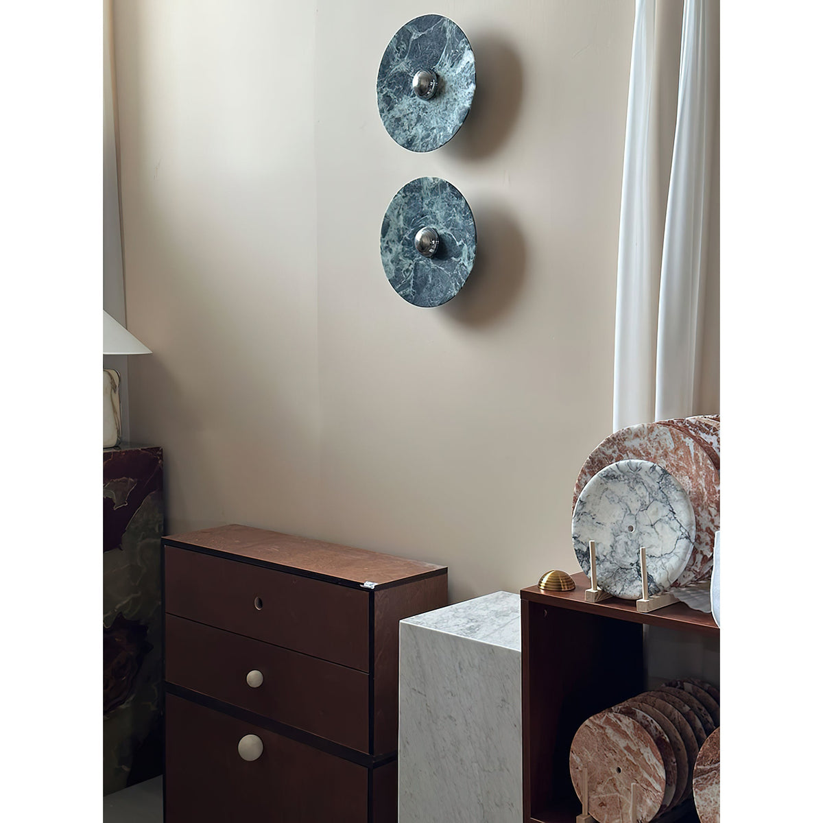
Olrine Marble & Metal LED Wall Lamp - Minimalist Sconce