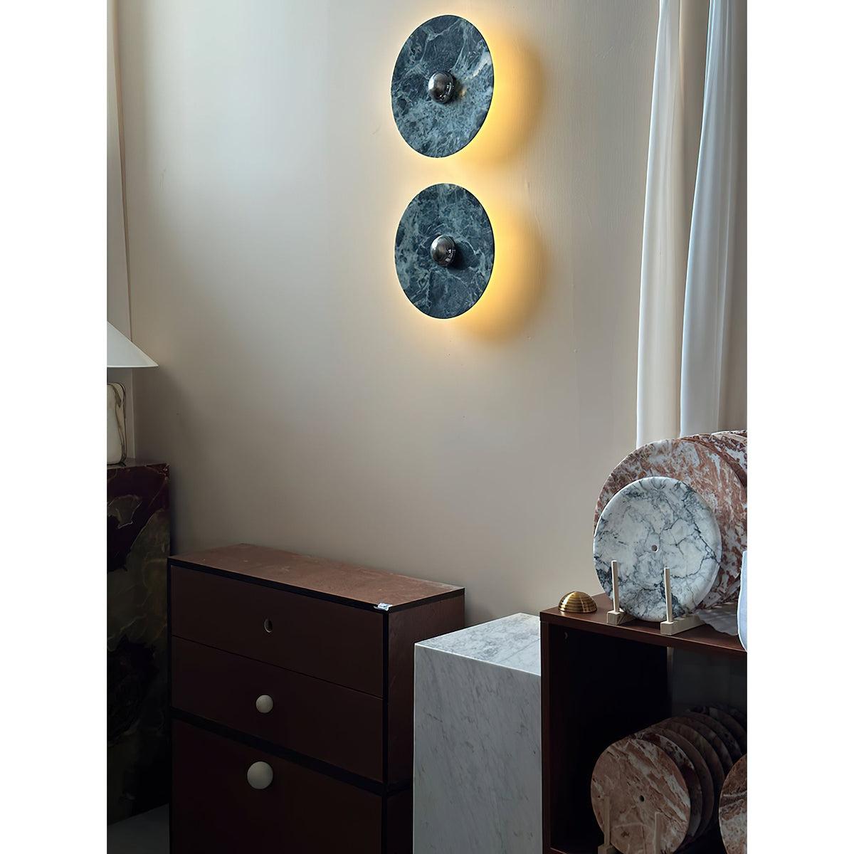 
Olrine Marble & Metal LED Wall Lamp - Minimalist Sconce