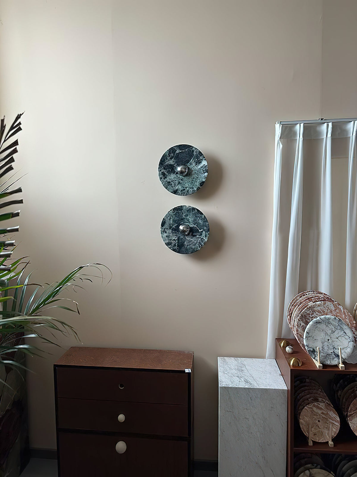 
Olrine Marble & Metal LED Wall Lamp - Minimalist Sconce
