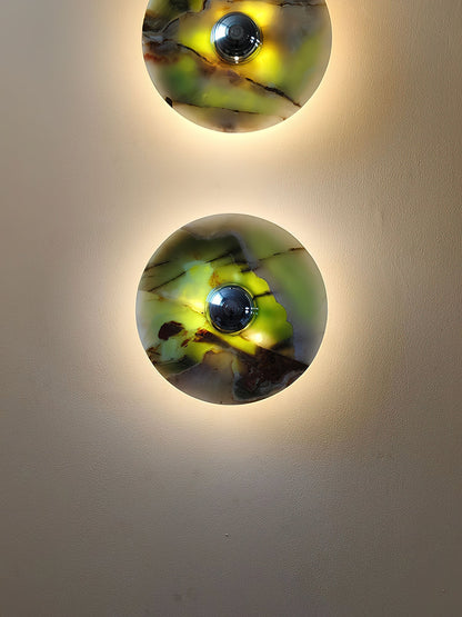 Olrine Marble & Metal LED Wall Lamp - Minimalist Sconce