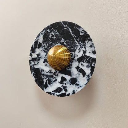 Olrine Marble & Metal LED Wall Lamp - Minimalist Sconce