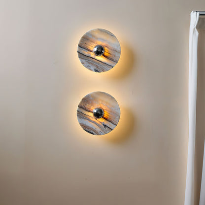 Olrine Marble & Metal LED Wall Lamp - Minimalist Sconce