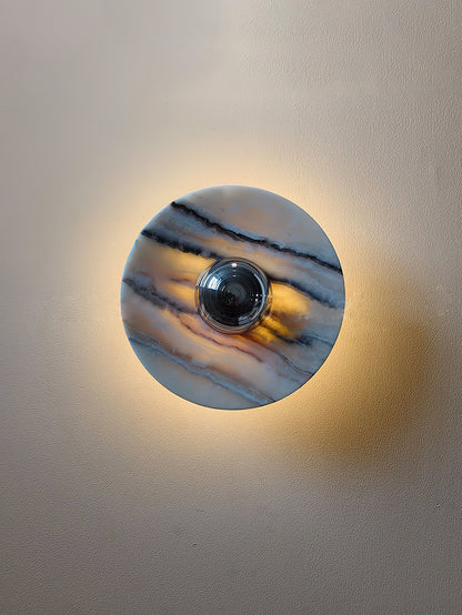 Olrine Marble & Metal LED Wall Lamp - Minimalist Sconce