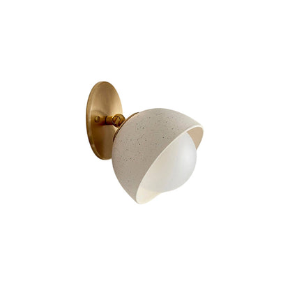 Ellorus Travertine & Glass Wall Lamp - Minimalist Sconce
