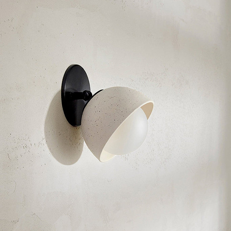 
Ellorus Travertine & Glass Wall Lamp - Minimalist Sconce