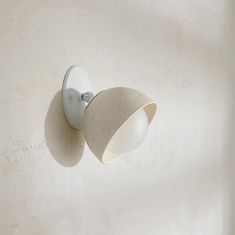 
Ellorus Travertine & Glass Wall Lamp - Minimalist Sconce