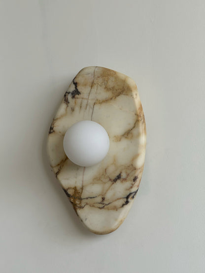 Mylirira Marble & Glass Wall Lamp - Minimalist Sconce