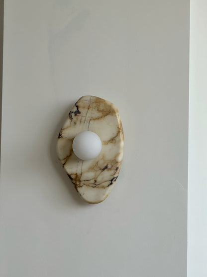 Mylirira Marble & Glass Wall Lamp - Minimalist Sconce