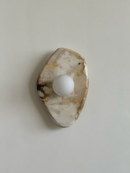 Mylirira Marble & Glass Wall Lamp - Minimalist Sconce