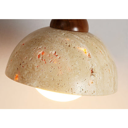 Cezoria Travertine Swing Arm Wall Sconce - Adjustable